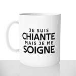 mug classique en céramique 11oz personnalisé personnalisation photo je suis chiante mais je me soigne personnalisable offrir cadeau chou