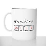 mug classique en céramique 11oz personnalisé personnalisation photo geek couple you make me smile sourire science personnalisable offrir cadeau