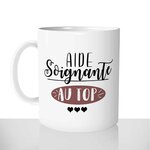 mug classique en céramique 11oz personnalisé personnalisation photo metier aide soignante au top remercier personnalisable cadeau