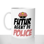 mug classique en céramique 11oz personnalisé personnalisation photo ecole futur agent de police policier formation personnalisable cadeau