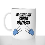 mug classique en céramique 11oz personnalisé personnalisation photo je suis un super dentiste wolverine medecin personnalisable cadeau