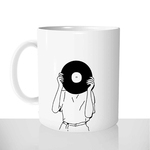 mug classique en céramique 11oz personnalisé personnalisation photo musique disque vinyle vinyl fun prenom personnalisable cadeau