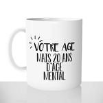 mug classique en céramique 11oz personnalisé personnalisation photo anniversaire age mental jeune gamin fun personnalisable cadeau