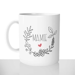 mug classique en céramique 11oz personnalisé personnalisation photo mamie coeur fleurs fete des grands-mères cadeau chou mémé personnalisable