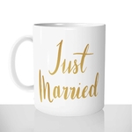 mug classique en céramique 11oz personnalisé personnalisation photo mariage jeunes mariés just married anglais cadeau chou personnalisable