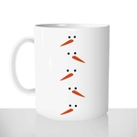 mug classique en céramique 11oz personnalisé personnalisation photo bonhomme de neige carotte mignon cadeau de noël chou personnalisable