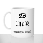 mug classique en céramique 11oz personnalisé personnalisation photo signe astro qualités cancer cadeau personnalisable