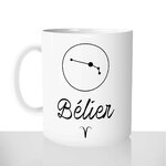 mug classique en céramique 11oz personnalisé personnalisation photo signe astro constellation Bélier cadeau personnalisable