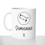 mug classique en céramique 11oz personnalisé personnalisation photo signe astro constellation gemeaux cadeau personnalisable