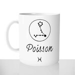 mug classique en céramique 11oz personnalisé personnalisation photo signe astro constellation poisson cadeau personnalisable
