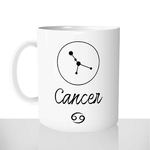 mug classique en céramique 11oz personnalisé personnalisation photo signe astro constellation cancer cadeau personnalisable
