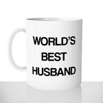 mug classique en céramique 11oz personnalisé personnalisation photo homme worlds best husband mari prenom personnalisable cadeau