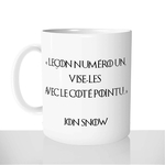 mug-blanc-brillant-personnalisé-leçon jon-snow-game-of-throne-citation-culte-guerre-bataille-idée-cadeau-original