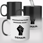 mug-tasse-magique-thermoréactif-thermo-personnalisé-procrastiner-unissons-nous-greve-demain-flemme-personnalisable-cadeau-original-francais