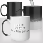 mug - magique-thermique-thermoreactif-personnalisé-personnalisable-c'est-fin-ca-se-mange-sans-faim-le-pere-noel-ordure-idée-cadeau-original