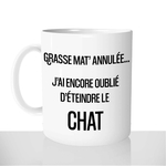 mug - blanc-brillant-personnalisé-pas-cher-grasse-matinée-annulée-chat-reveil-dimanche-personnalisé-fun-idée-cadeau-original