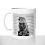 mug - blanc-brillant-personnalisé-pas-cher-père-castor-prison-prisonnier-animal-mignon-personnalisé-fun-idée-cadeau-original