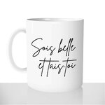 mug - blanc-brillant-personnalisé-pas-cher-sois-belle-et-tais-toi-femme-humour-collegue-personnalisé-fun-idée-cadeau-original