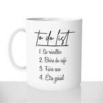 mug - blanc-brillant-personnalisé-pas-cher-to-do-list-reveil-faire-caca-café-génial-collegue-personnalisé-fun-idée-cadeau-original
