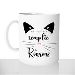 mug-blanc-11oz-325ml-céramique-tasse-cadeau-chat-chaton-ronrons-saint-valentin-célibataire-coeur-chatou-mignon-personnalisable