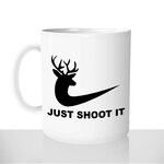 mug-blanc-personnalisable-thermoreactif-tasse-thermique-chasseur-just-shoot-it-sport-humour-chasse-biche-cerf-fun-idée-cadeau-original