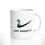 mug-blanc-personnalisable-thermoreactif-tasse-thermique-chasseur-just-shoot-it-sport-humour-chasse-canard-plume-fun-idée-cadeau-original2
