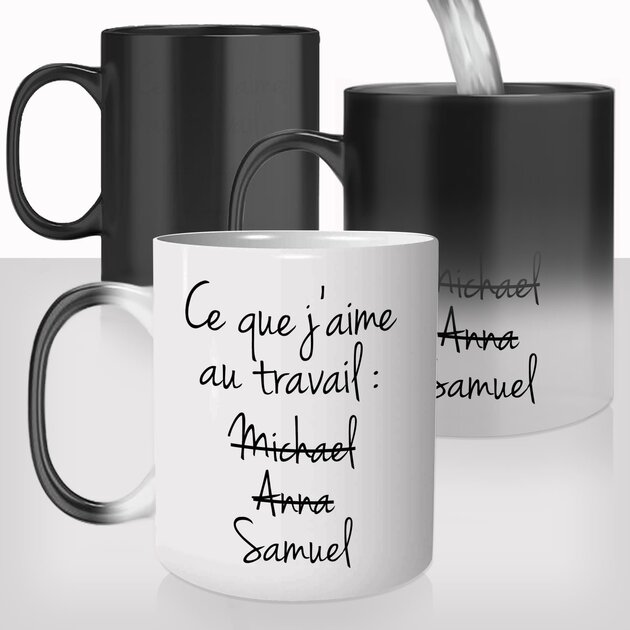Cupdarling® Tasse Personnalisable Cadeau Collègue de Travail Femme - Cadeau Depart Collegue De Travail - Tasse Collegue De Travail - 330 mL Céramique