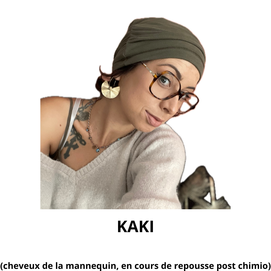 KAKI (cheveux de la mannequin, en cours de repousse post chimio)