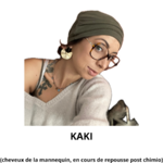 KAKI (cheveux de la mannequin, en cours de repousse post chimio)