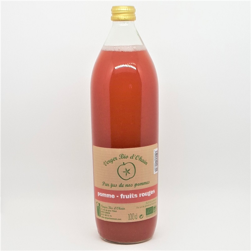 jus de pomme fruits rouge