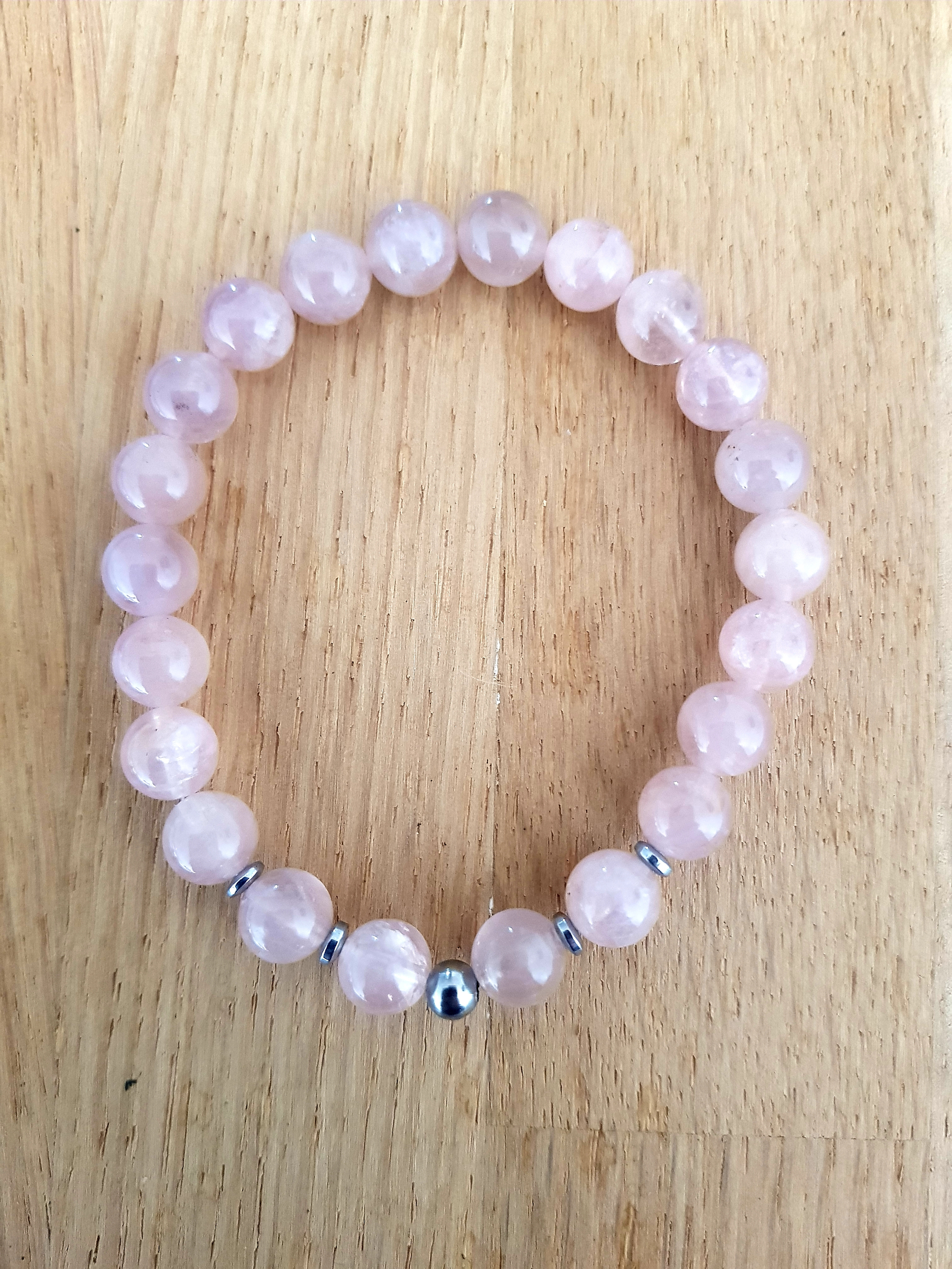 bracelet quartz rose madagascar