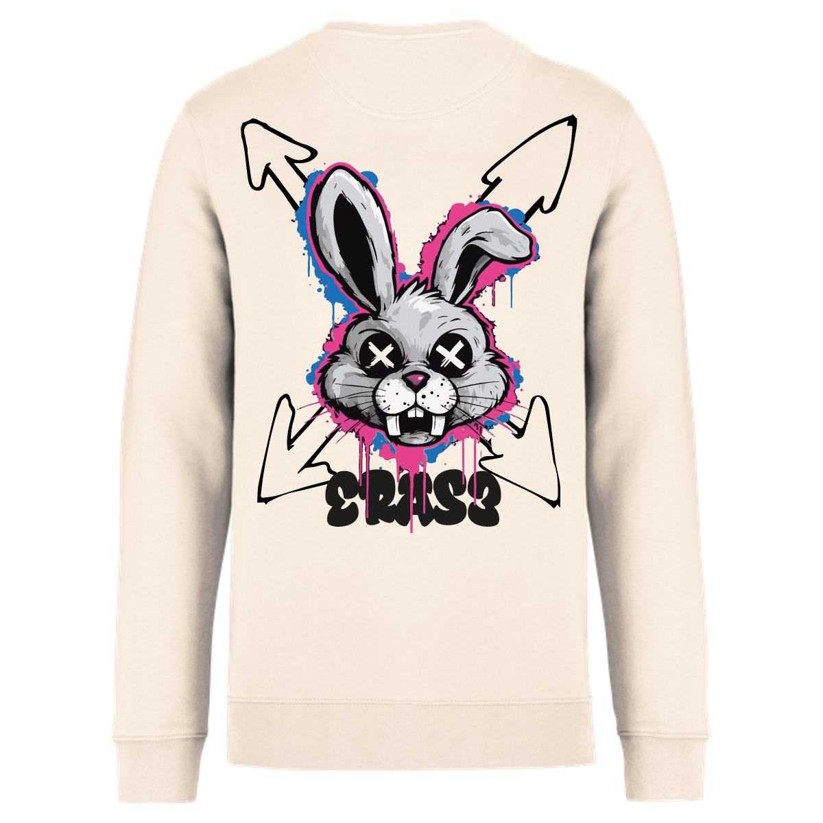 sweat-sans-capuche-classique-Erase-lapin-dos