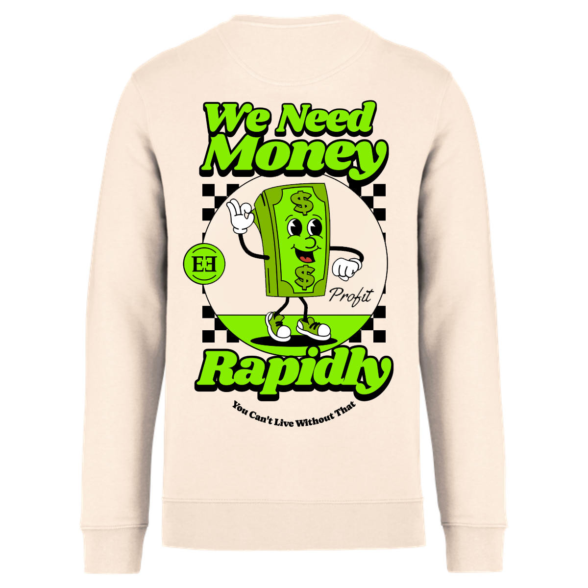 sweat-sans-capuche-classique-Erase-need-money-dos