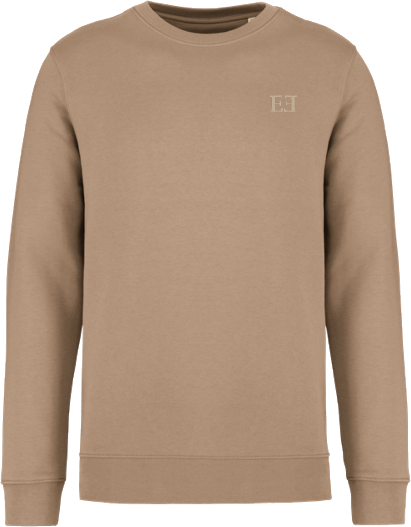 Sweat sans capuche face brodé Sable