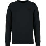 Sweat sans capuche face brodé noir