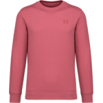 Sweat sans capuche face brodé noir Rose