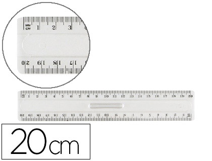Maped - Double Décimètre Aluminium - Règle Plate 20 cm - Règle de Traçage  en métal - Embouts Anti-Bruit - Préhension Ergonomique - Double Graduation
