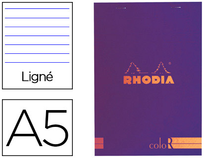 Cahier Recharge Exabook Rhodia reliure intégrale 160 pages A5+ LIGNE