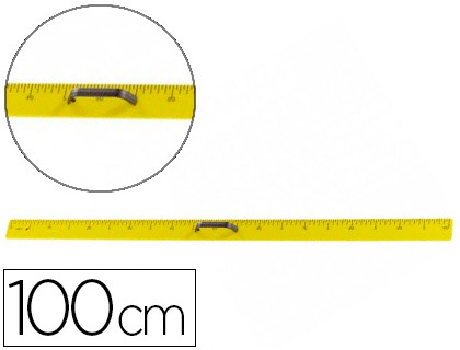 SAFETOOL Règle en plastique incassable jaune graduée 1 m pour tableau