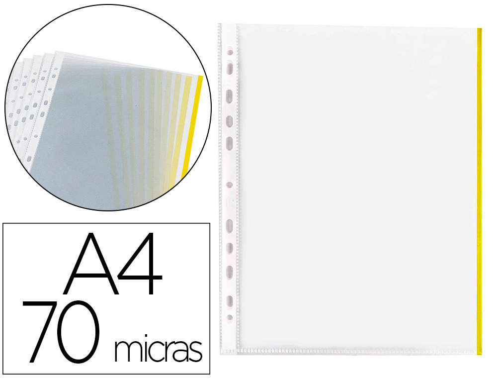Pochettes perforées pour plans Oxford - PVC 9/100e - soufflet 2 cm - A4 -  lot de 10 pas cher