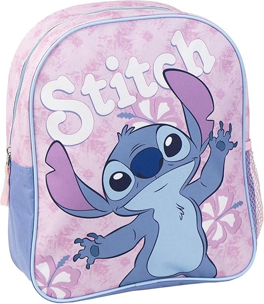 Sac à dos 29cm rose et bleu Disney Stitch