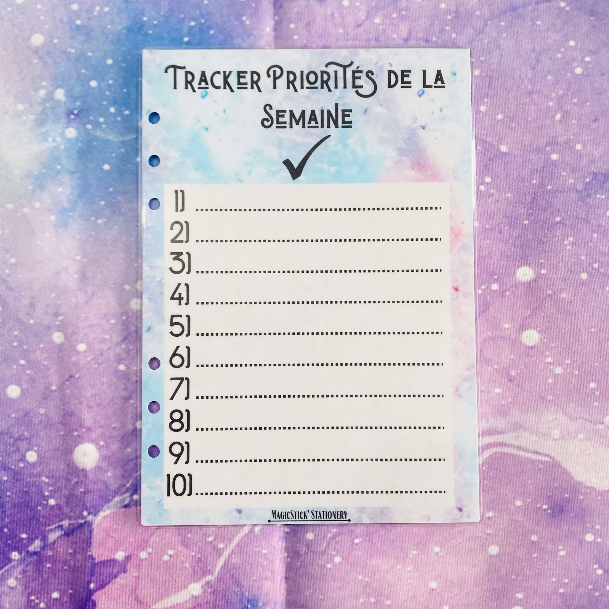 TRACKER PRIORITES DE LA SEMAINE
