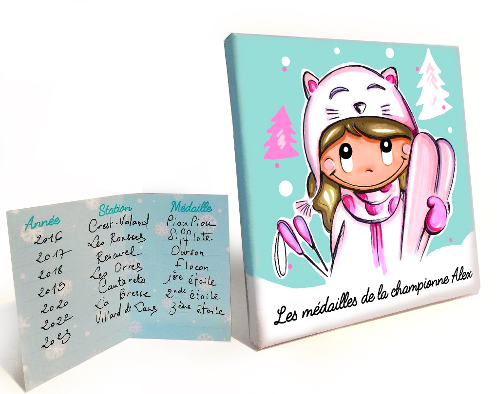 Tableau à médailles de ski TESSA