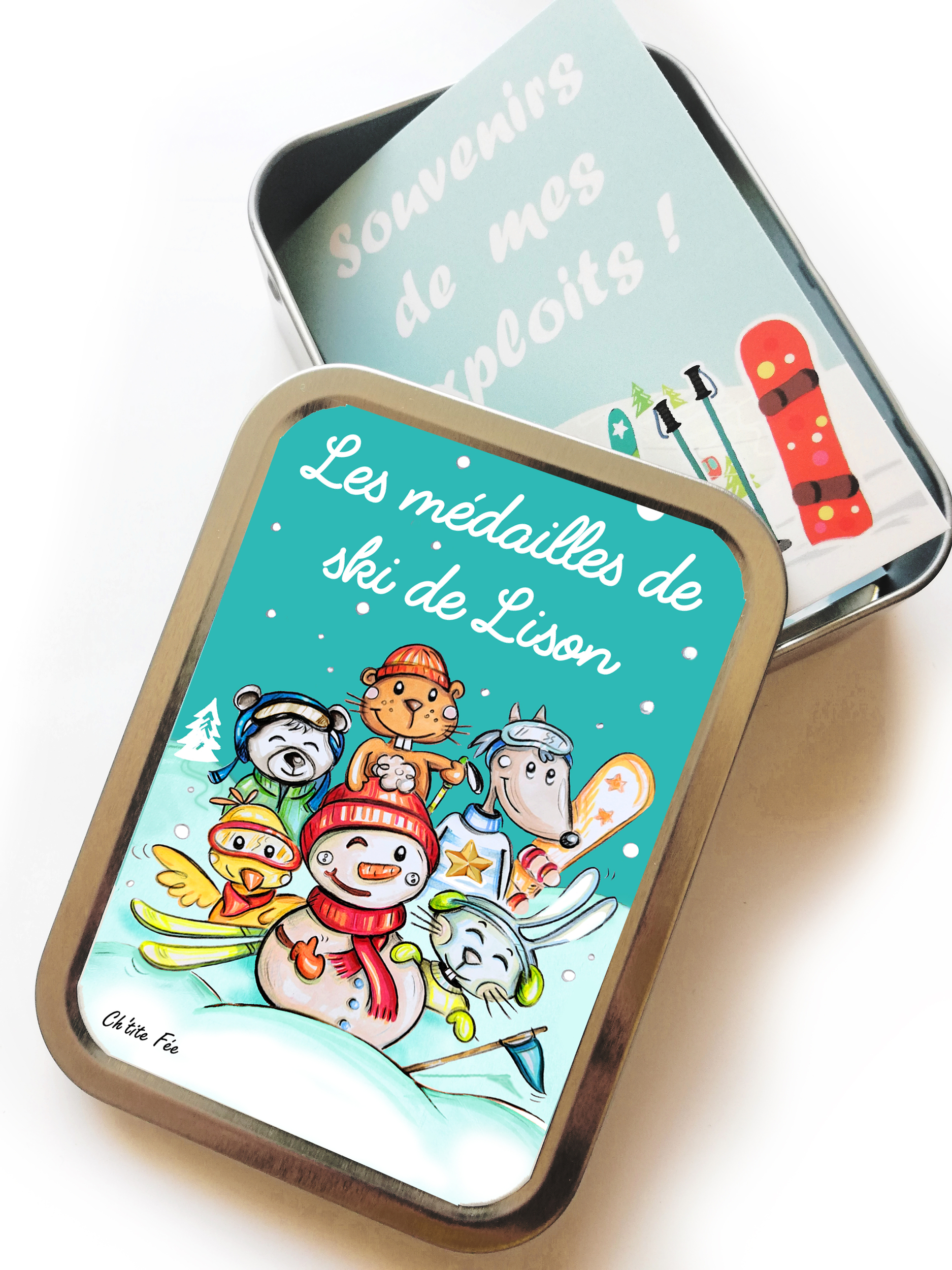 boite medailles ski insigne badge esf esi
