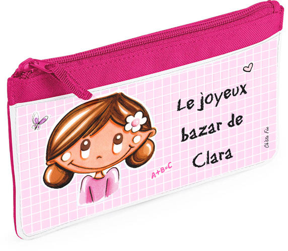 trousse fille fleur