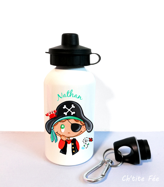 Boîte à goûter & gourde enfant personnalisées Pirate