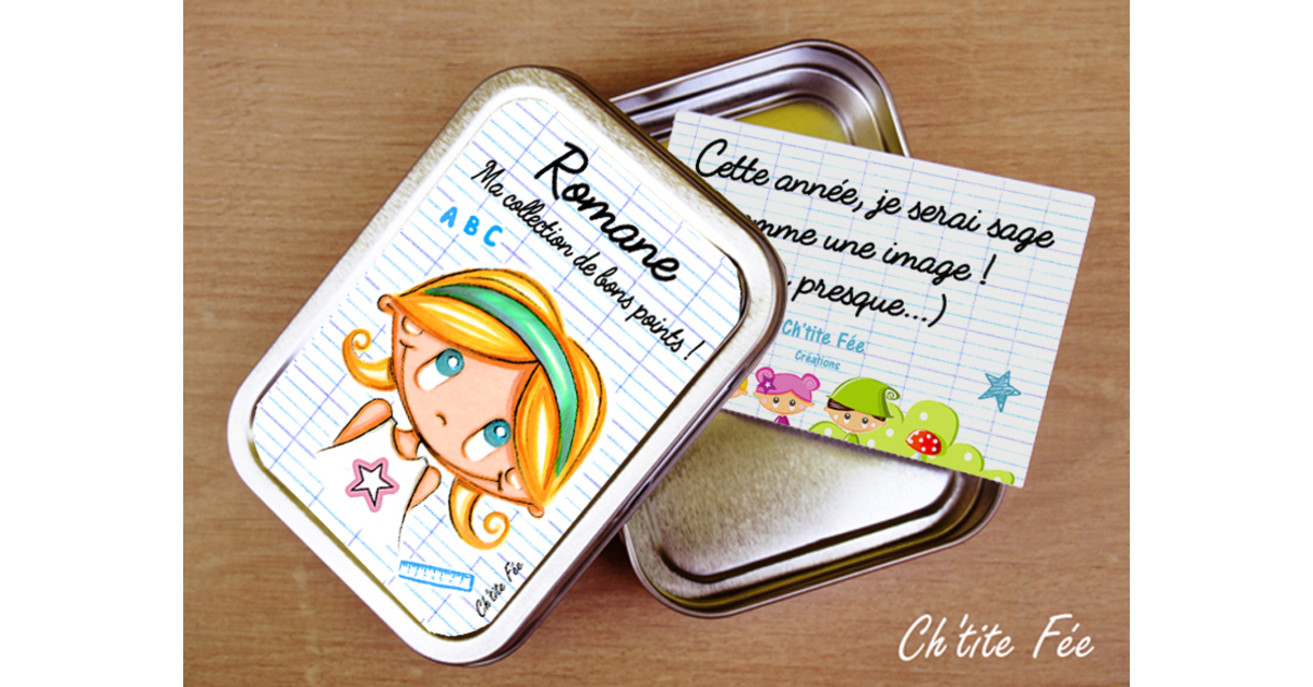 SB25 Panda Ballons, Boîte Métallique Personnalisée Avec Le Prénom