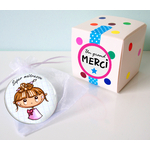 Magnet + boîte cadeau (Maîtresse, Maître, Nounou, Atsem)