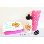 PACK gourde + boîte à goûter + bee wrap LICORNE