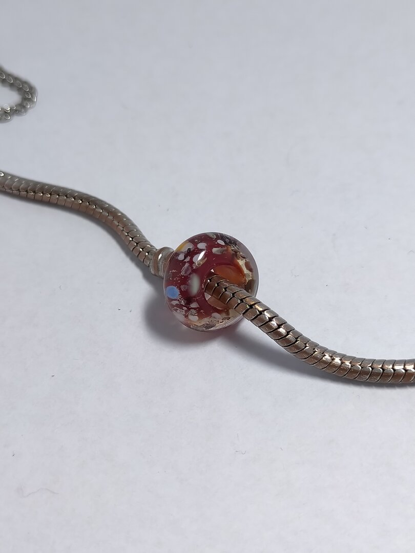 Charme Lézard/crapaud En Verre De Murano - Argent 925, 14x8 Mm, Pour Bracelets à Perles | Bijou Femme/ado